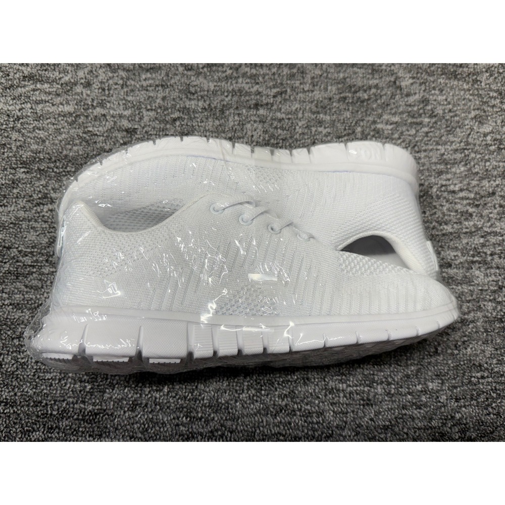 Alicegana Womens White Mesh Knit Walking Running Sneakers Size 41.5 (US 10.5)